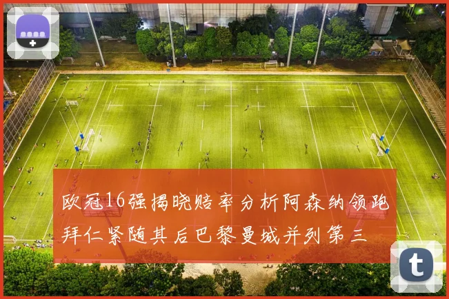 欧冠16强揭晓赔率分析阿森纳领跑拜仁紧随其后巴黎曼城并列第三